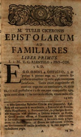 Epistolarum quae extant ad familiares libri XVI