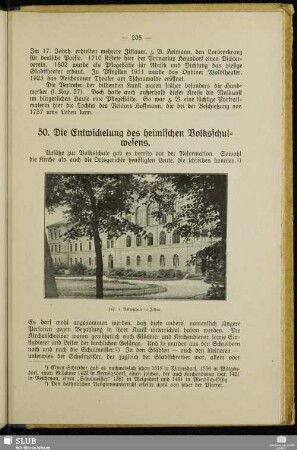 50. Die Entwickelung des heimischen Volksschulwesens