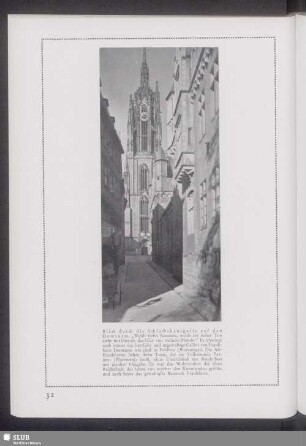 Blick durch die Schlachtgasse auf dem Domturm