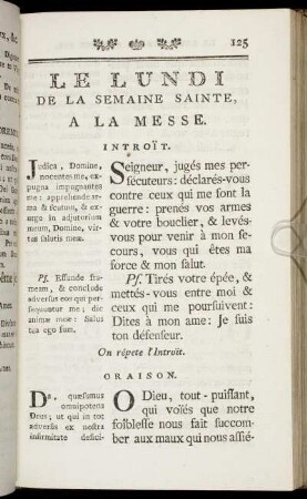 Le Lundi De La Semaine Sainte, A La Messe.