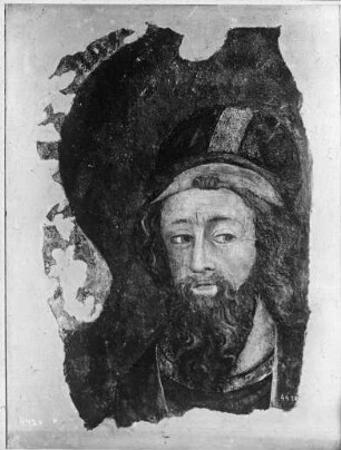 Köln Fragment eines Freskos, Kopf (aus Altem Rathaus, Hansasaal), seit 1859 im Museum, Wallraf-Richartz-Museum
