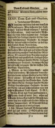 XXXIV. Vom Tod und Sterben.