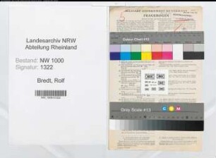 Entnazifizierung Rolf Bredt, geb. 06.02.1910 (Ingenieur)