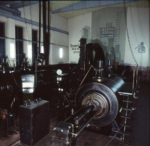 Zwillings-Dampffördermaschine. Oelsnitz: Bergbaumuseum