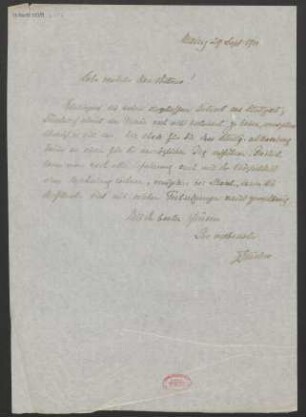Brief an Julius Bittner : 29.09.1911