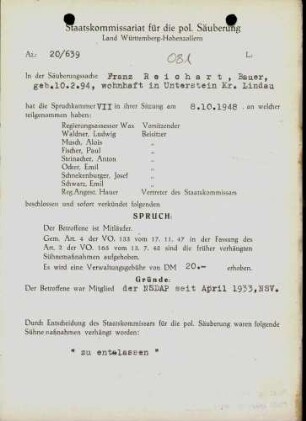 Reichart, Franz