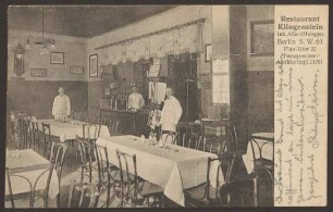Ansichtskarte Gastraum "Restaurant Klingenstein", Planufer 22