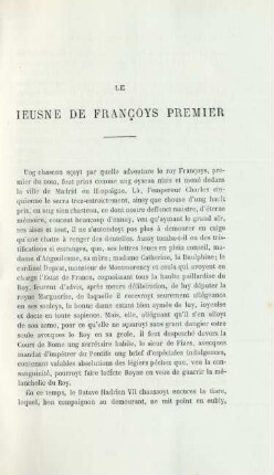 Le ieusne de Francoys Premier
