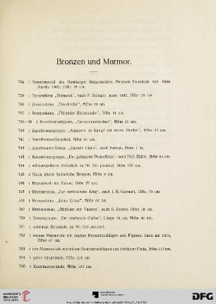 Bronzen und Marmor (Nr. 734-772)