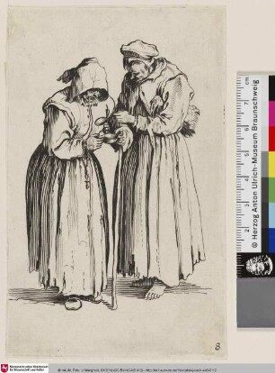 [Die zwei Bettlerinnen; Les deux Mendiantes debout]