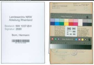Entnazifizierung Hermann Born , geb. 06.02.1912 (Angestellter)