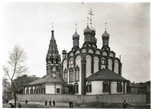Moskau-Chamowniki, Russland. Nikolauskirche (1679-1686), Nordseite und Ostseite mit Apsiden