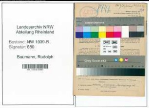 Entnazifizierung Rudolph Baumann , geb. 23.01.1901 (Dolmetscher)