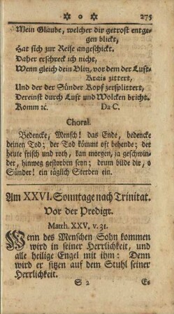Am XXVI. Sonntage nach Trinitat