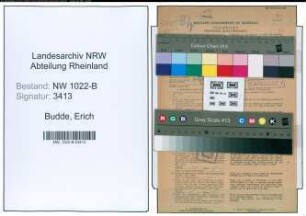 Entnazifizierung Erich Budde , geb. 11.02.1900 (Postschaffner)