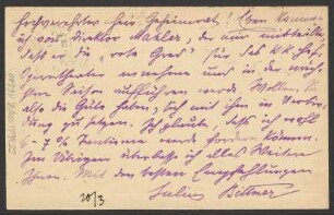 Brief an B. Schott's Söhne : 18.03.1907