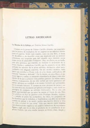 Letras americanas
