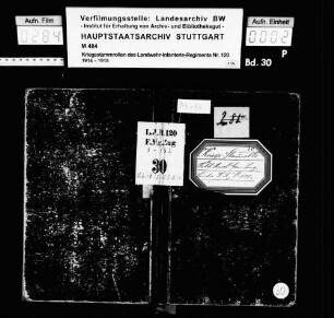 Kriegsstammrolle des Feldmaschinengewehrzuges