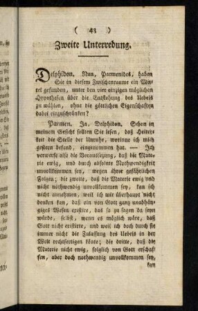 43-60, Zweite Unterredung.