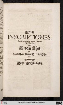 Uralte Inscriptiones