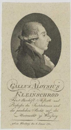 Bildnis des Gallus Aloysius Kleinschrod