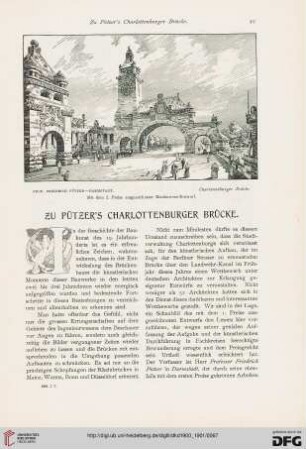 Zu Pützer's Charlottenburger Brücke