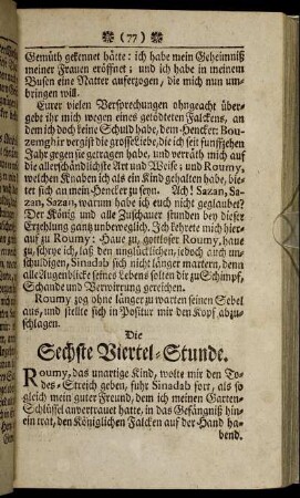 Die Sechste Viertel-Stunde. - Die Zehende Viertel-Stunde.