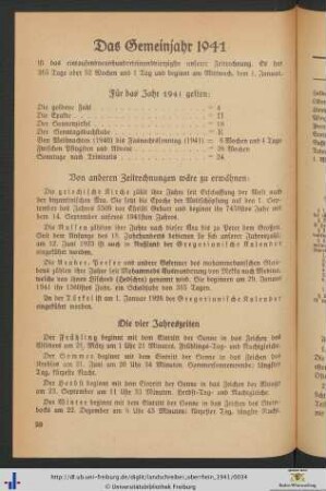 Das Gemeinjahr 1941.