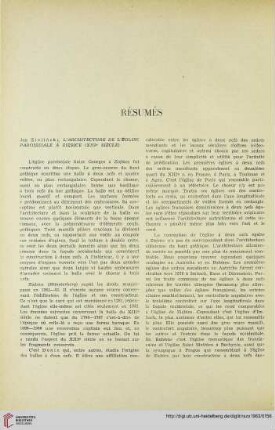 Résumés