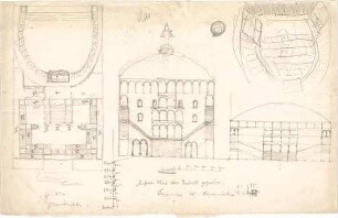 Hildebrand, Adolf von; Wien (Österreich); Theaterbau für Wien - Grundriss, Aufrisse