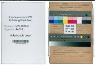 Entnazifizierung Josef Holschbach , geb. 14.01.1905 ()