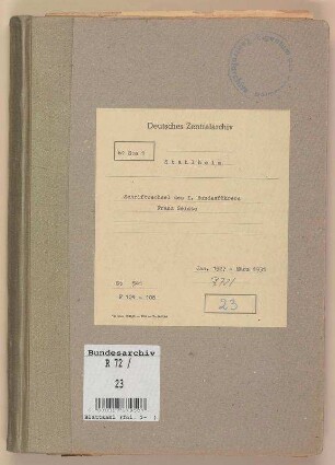 1. Bundesführer, Franz Seldte: Bd. 3