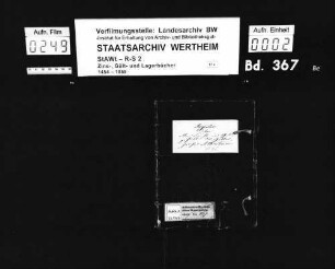 Register über alle und jede beständige und unbeständige Gefälle an Korn, Hafer, Wachs, Wein, Geld des Gotteshauses St. Walburgis zu Allersheim