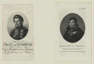 Porträts von August Wilhelm Anton Graf Neithardt von Gneisenau und Gerhard David von Scharnhorst