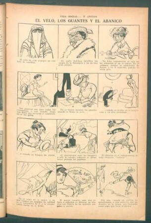 El velo, los guantes y el abanico - [Cómic]