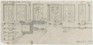 Fischer, Theodor; München; Bayerische Geschützwerke - Speisezimmer - Türen (Grundrisse, Ansichten, Schnitte)