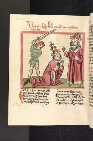 Felix II. wird im Beisein Kaiser Constantius II. als Ketzer enthauptet