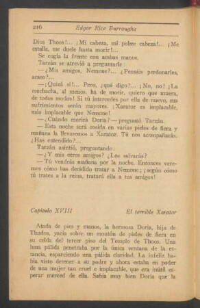 Capítulo XVIII - El terrible Xarator