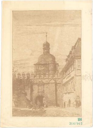 Fischer, Theodor; Schweinfurt (Bayern); Altes Mühlentor - Perspektive