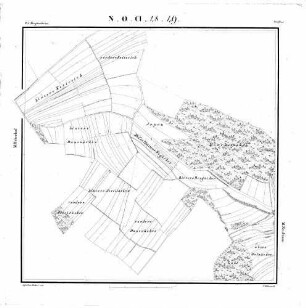 Kartenblatt NO CI 48 49 Stand 1833 (Multiblatt 1:2500)