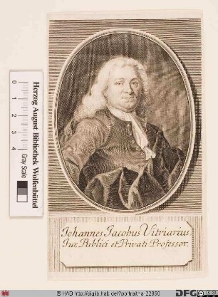 Bildnis Johannes Jacobus Vitriarius