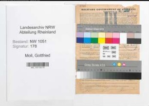Entnazifizierung Gottfried Moll , geb. 26.02.1906 (Kraftfahrer)