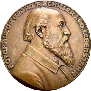 Medaille auf den 80. Geburtstag von Georg F. Schiller