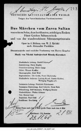 Das Märchen vom Zaren Saltan [...]
