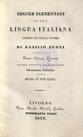 Regole elementari della lingua italiana