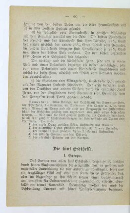 Die fünf Erdtheile