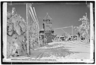 Oberwiesenthal. Unterkunftshaus an dem Fichtelberg (1214 Meter)