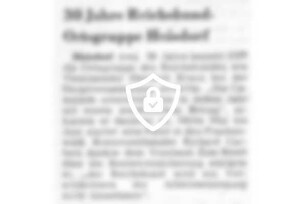 30 Jahre Reichsbund-Ortsgruppe Hoisdorf