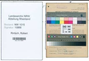 Entnazifizierung Robert Rintsch , geb. 03.03.1911 (Schneider)