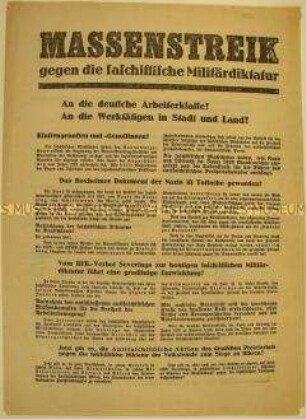 Programmatischer Wahlaufruf der Kommunistischen Partei Deutschlands.